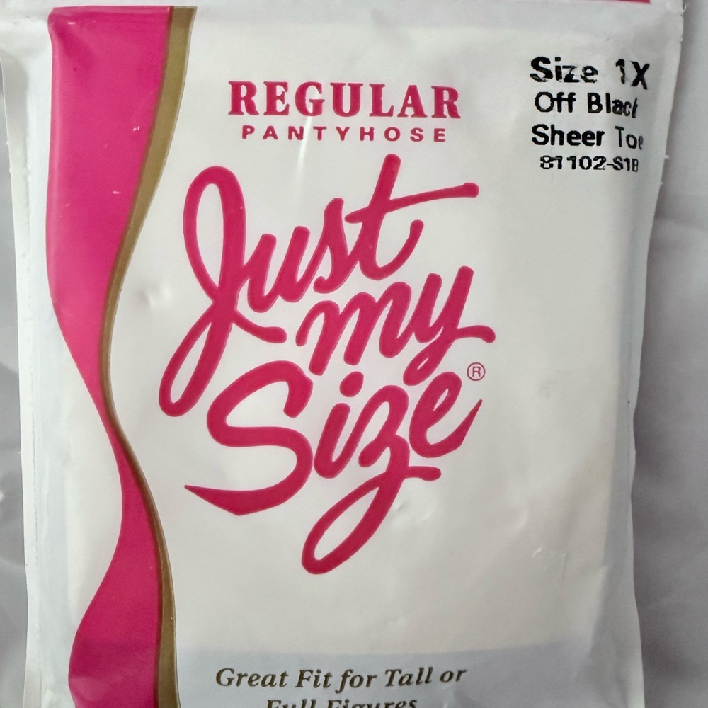 Just My Size Off Black Pantyhose size 1X